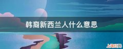 韩裔新西兰人什么意思