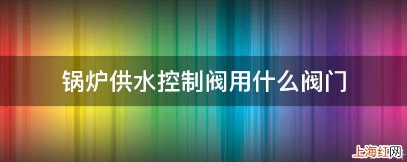 锅炉供水控制阀用什么阀门