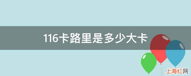 116卡路里是多少大卡