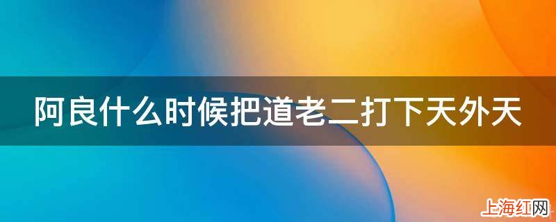 阿良什么时候把道老二打下天外天