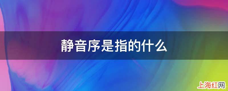 静音序是指的什么