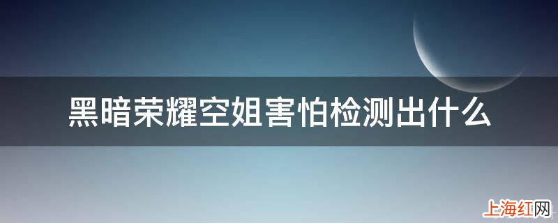 黑暗荣耀空姐害怕检测出什么