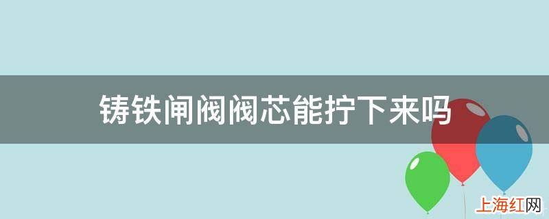铸铁闸阀阀芯能拧下来吗