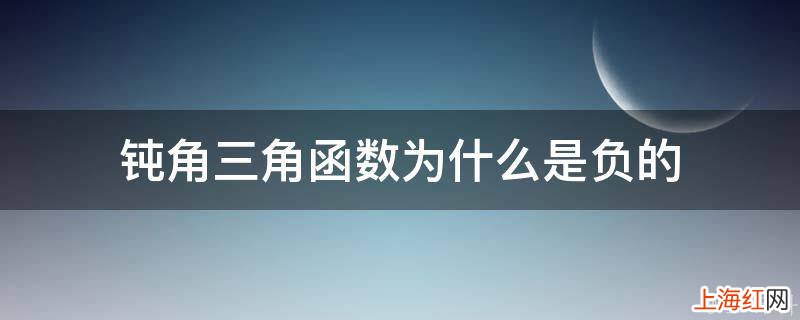 钝角三角函数为什么是负的