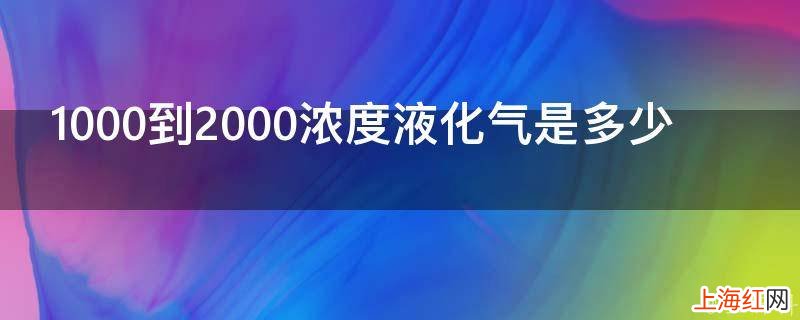 1000到2000浓度液化气是多少