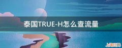 泰国TRUE-H怎么查流量