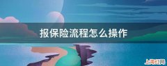 报保险流程怎么操作