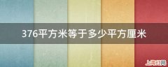 376平方米等于多少平方厘米