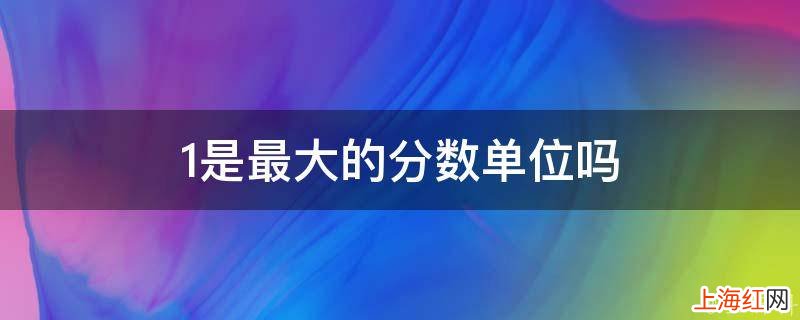 1是最大的分数单位吗