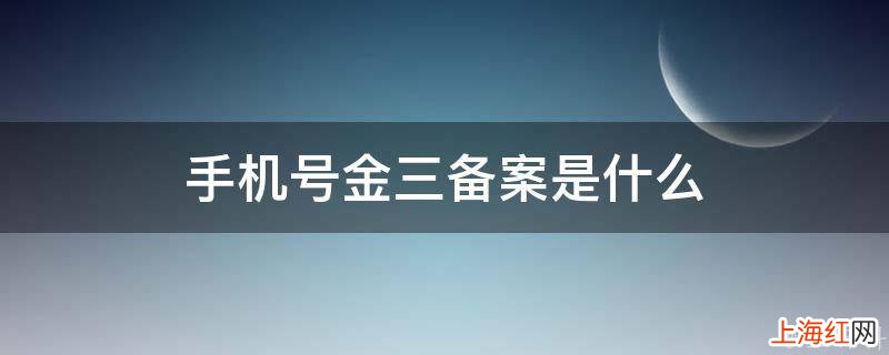 手机号金三备案是什么