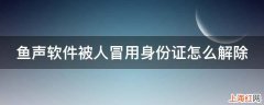 鱼声软件被人冒用身份证怎么解除