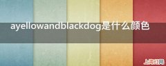 ayellowandblackdog是什么颜色