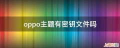 oppo主题有密钥文件吗