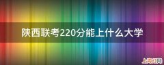 陕西联考220分能上什么大学