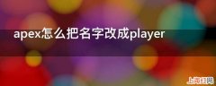 apex怎么把名字改成player