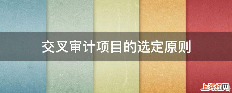 交叉审计项目的选定原则
