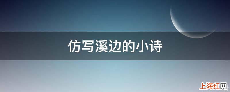 仿写溪边的小诗