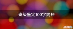 班级鉴定100字简短