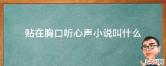 贴在胸口听心声小说叫什么