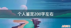 个人鉴定200字左右