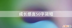 成长感言50字简短