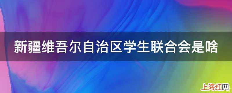 新疆维吾尔自治区学生联合会是啥