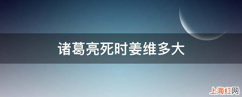 诸葛亮死时姜维多大