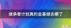 继承者计划真的金基继去哪了