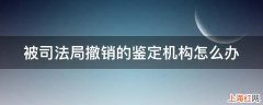 被司法局撤销的鉴定机构怎么办