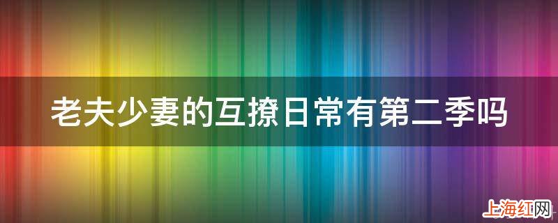 老夫少妻的互撩日常有第二季吗