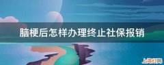 脑梗后怎样办理终止社保报销