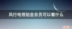 风行电视铂金会员可以看什么