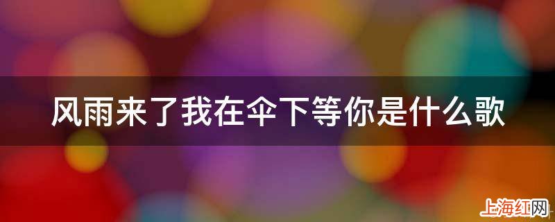 风雨来了我在伞下等你是什么歌