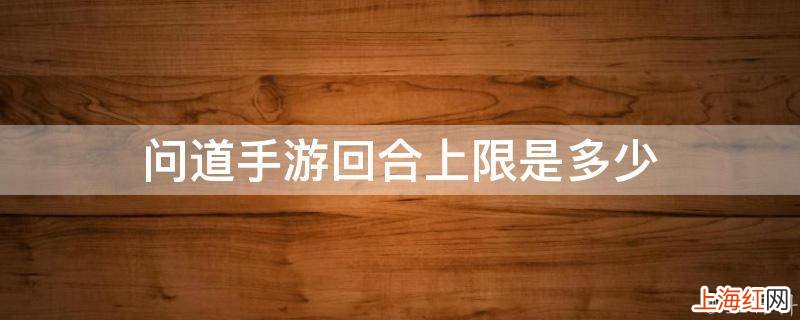 问道手游回合上限是多少