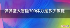 弹弹堂大冒险300体力是多少敏捷