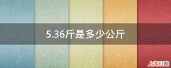 5.36斤是多少公斤