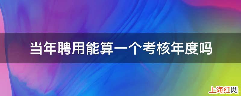 当年聘用能算一个考核年度吗