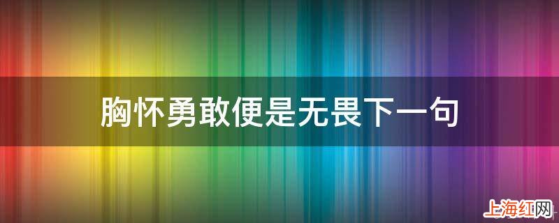 胸怀勇敢便是无畏下一句