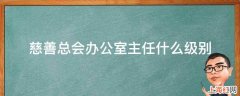 慈善总会办公室主任什么级别