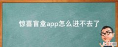 惊喜盲盒app怎么进不去了