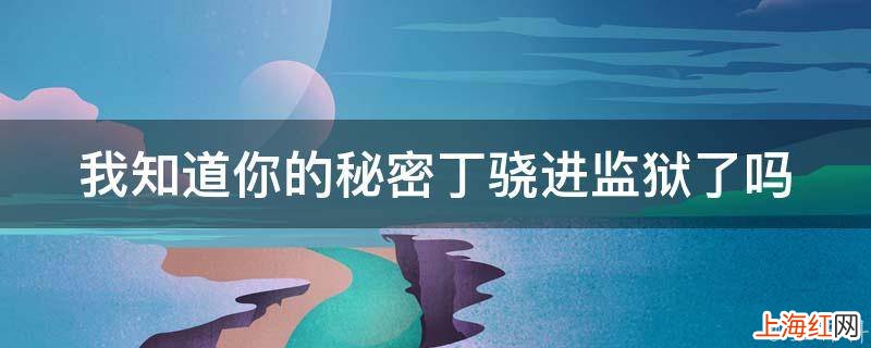 我知道你的秘密丁骁进监狱了吗