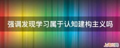 强调发现学习属于认知建构主义吗