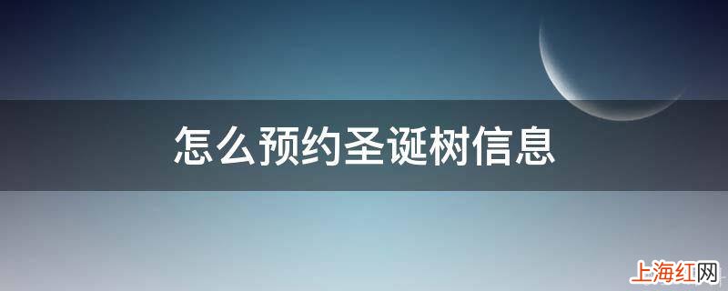 怎么预约圣诞树信息