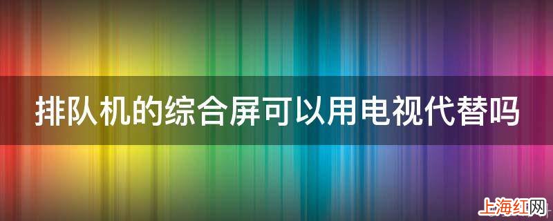 排队机的综合屏可以用电视代替吗