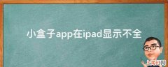 小盒子app在ipad显示不全