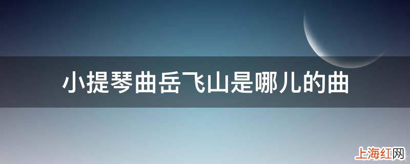 小提琴曲岳飞山是哪儿的曲