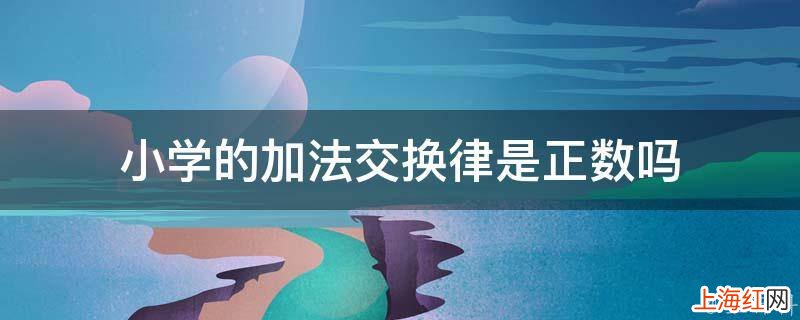小学的加法交换律是正数吗