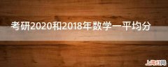 考研2020和2018年数学一平均分