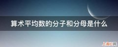 算术平均数的分子和分母是什么