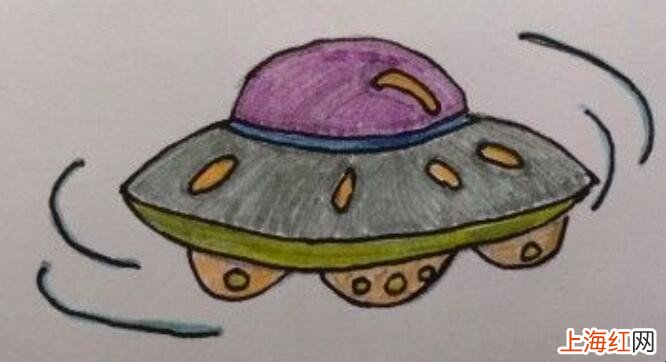 飞碟简笔画怎么画